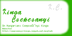 kinga csepcsanyi business card